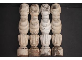 Set Of 4 Vintage Architectural Wooden Legs