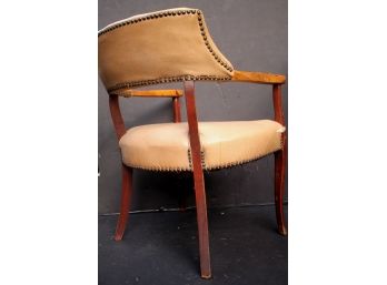 Vintage Nailhead Barrel Chair MID CENTURY MODERN Armchair Project