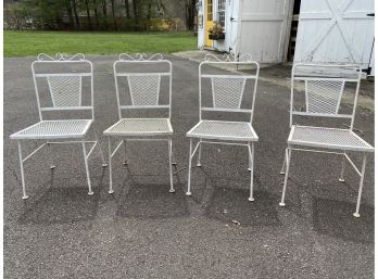 Four Wrought Iron Chairs