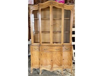 Small Antique French Country China Hutch