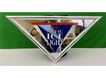 Coors Arctic Ice Light Triangle Bar Mirror