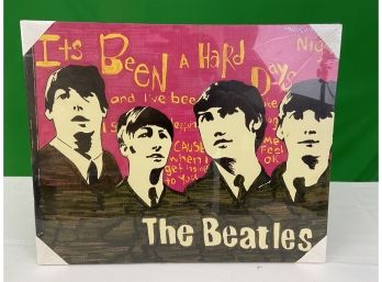 Beatles Hard Days Night Unframed Print On Canvas