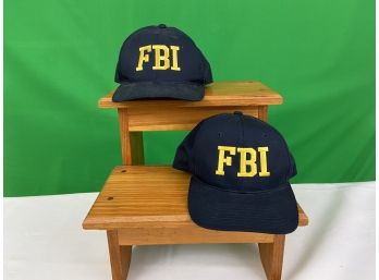 Two Authentic FBI Hats Made By Private Stock