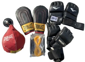 Everlast Speed Bag, 3 Pairs Of Boxing Gloves, Jump Rope
