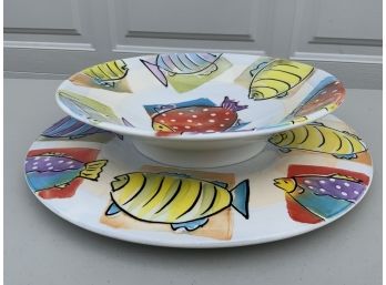 Fish Platter And Bowl