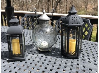Three Decorative Candle Lanterns