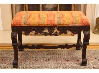 Beautiful Vibrant Hand Carved Wooden Stool
