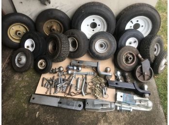 Large Lot Of Trailer Tires, Hitches, And More!