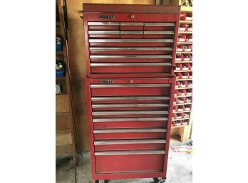 HOMAK Rolling Tool Box FILLED WITH TOOLS!!