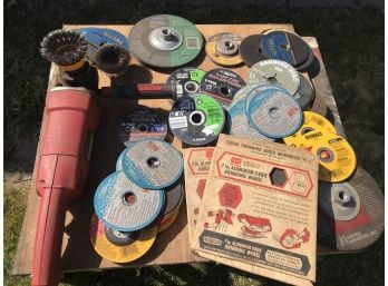 CRAFTSMAN Angle Grinder And Huge Lot Of Attachments