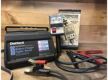 DIE HARD Battery Tester And Charger, ASSOCIATERD Battery/alternator Load Handheld Tester
