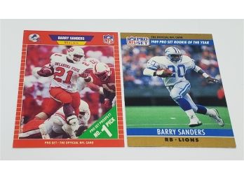 Lot Of Barry Sanders Rookie & 2nd Years Cards