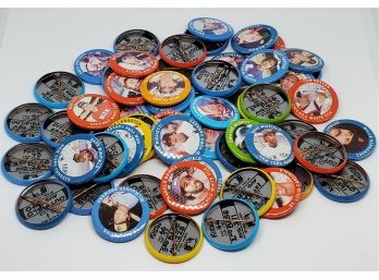Huge Lot Of 60 Vintage 1984 Fun Foods Baseball Player Buttons