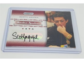 2007 Razor Professional Poker Player Scotty Nguyen Autographed Card
