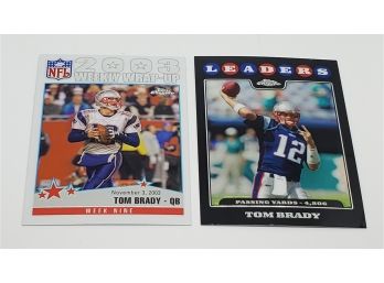 Nice Pair Of Tom Brady Topps Chrome Cards