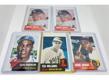 Lot Of 5 Topps Archives Hall Of Fame Player Cards