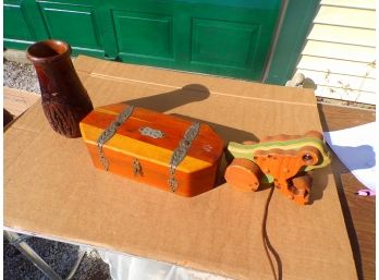 Lot Of 3 Wooden Items