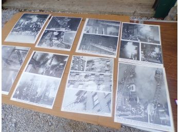 Lot Of 8 Fire Fighting Photo Prints From N.Y.