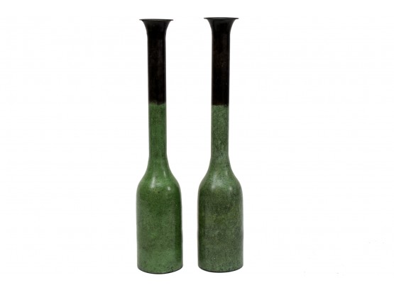 Pair Of Decorative Tall Vases