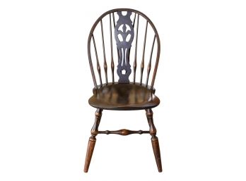 Antique Windsor Fiddleback Wood Side Chair