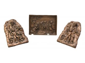 Three Signed Artini Bronze Wall Plaques (2 Of 2)