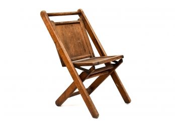 Antique Wooden Child Size Folding Chair