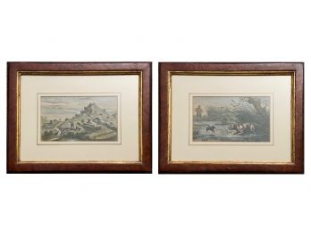 Pair Of Vintage Hunting Prints  (B)