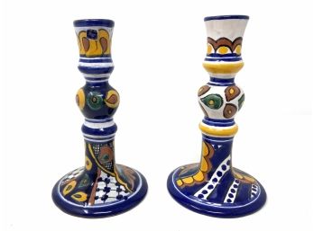 Colorful Candlesticks, Made In Mexico