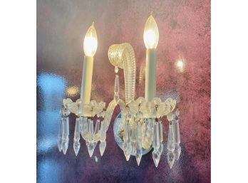 Set Of Four Gorgeous Glass Candelabra Sconces