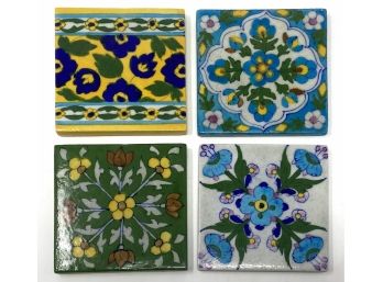 Decorative Tile Coasters- Set Of 4