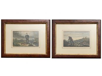 Pair Of Vintage Hunting Prints (A)