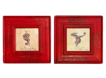 Pair Of Kathryn Clarke Home Limited Edition Monkey Prints, Signed And Numbered