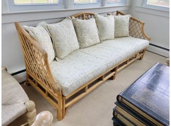 Vintage Midcentury Wooden Sofa