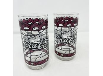 Pair Of Vintage Coca-cola Glass Tumblers