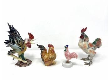 Vintage Rooster Figurines