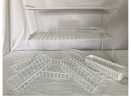 White Shelving And Baskets