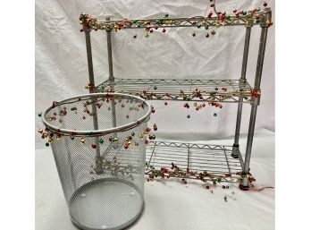 2 Decorated Display Items With A Christmas Theme