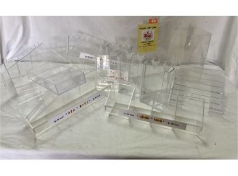 Large Lot Of Lucite Table Display And Office Supplies