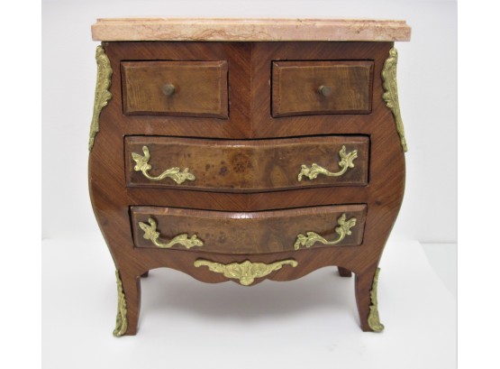 Nice Miniature Bombay Marble Top 4 Drawer Chest