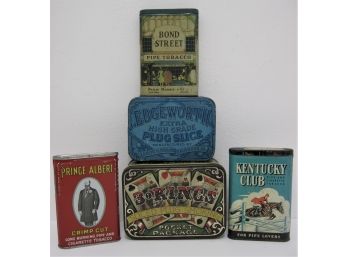 Lot Of  5  Various Vintage Tobacco Tins