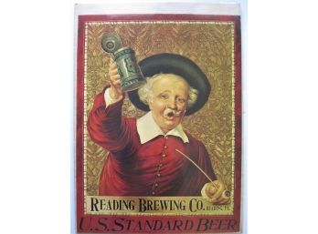 Original Vintage 1974 Reading Brewing Co U.S Standard Beer Advertising Lithograph Poster