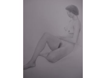 Full Body  African American  Female Nude  'PEGGY' Graphite Drawing 18x24'