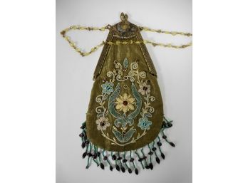 Beautiful Antique Art Nouveau Embossed Jeweled Evening Clutch Purse