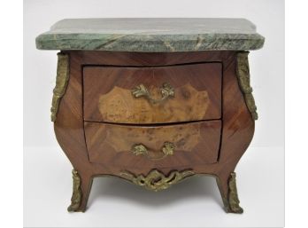 Nice Miniature Bombay Marble Top 2 Drawer Chest