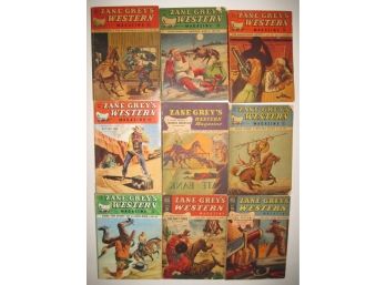 1920s  Lot Of 9 Zane Grey's Western Magazines