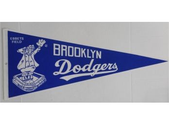 Vintage Brooklyn Dodgers Ebbets Field Pennant