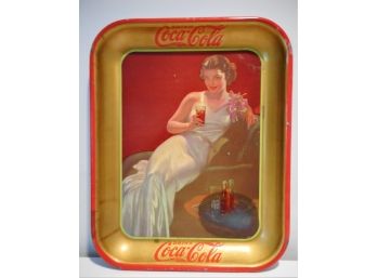 Vintage 1936 Glamour Girl Coke Coca Cola Tray