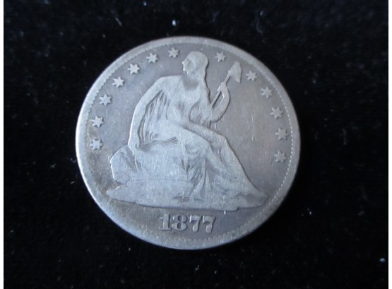 1877 P U.S. Seated Silver Half Dollar