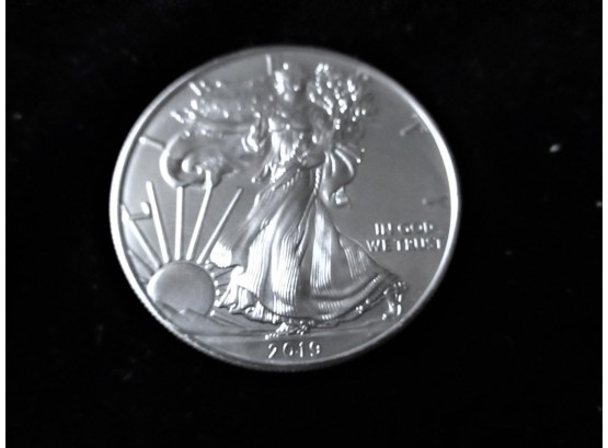 2019 U.S. Silver Eagle Dollar, .999, 1 Troy Oz., BU