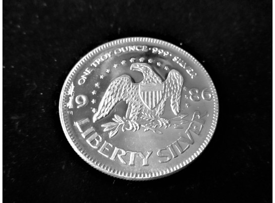 1986 A-Mark 1 Ounce Silver Round, .999 Silver
